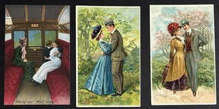 77 early-1900s comedic postcards on couples, flirtation, sex, wooing, courtship, derrieres...