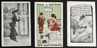 77 early-1900s comedic postcards on couples, flirtation, sex, wooing, courtship, derrieres...
