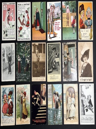 77 early-1900s comedic postcards on couples, flirtation, sex, wooing, courtship, derrieres...