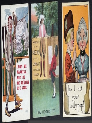 77 early-1900s comedic postcards on couples, flirtation, sex, wooing, courtship, derrieres...