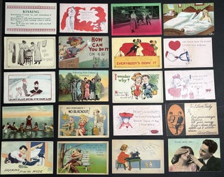 77 early-1900s comedic postcards on couples, flirtation, sex, wooing, courtship, derrieres...
