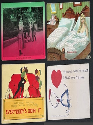 77 early-1900s comedic postcards on couples, flirtation, sex, wooing, courtship, derrieres...