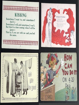 77 early-1900s comedic postcards on couples, flirtation, sex, wooing, courtship, derrieres...