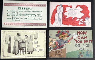 77 early-1900s comedic postcards on couples, flirtation, sex, wooing, courtship, derrieres...