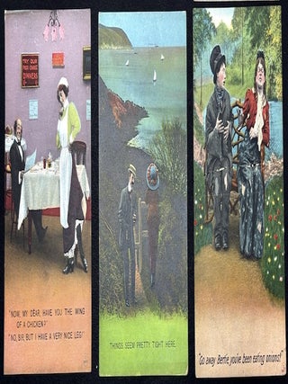 77 early-1900s comedic postcards on couples, flirtation, sex, wooing, courtship, derrieres...