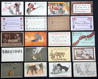 100 early 1900s comedic, humorous & joke postcards