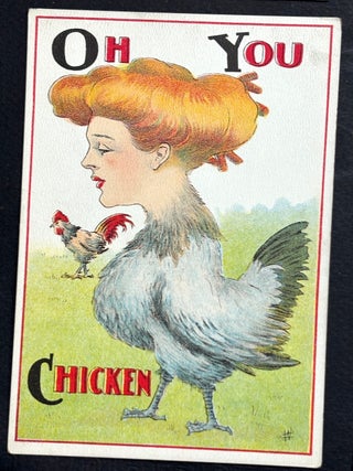 100 early 1900s comedic, humorous & joke postcards