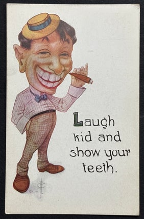 100 early 1900s comedic, humorous & joke postcards