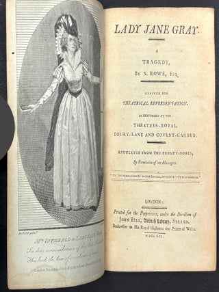 Item #H41580 Lady Jane Gray, A Tragedy (1791). Nicholas Rowe