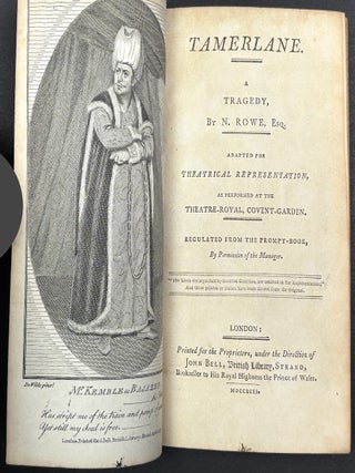 Item #H41583 Tamerlane, A Tragedy (1792). Nicholas Rowe
