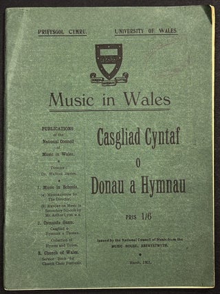 Item #H41696 Casgliad cyntaf o donau a hymnau (1921 Welsh hymnal), part of the Music in Wales series