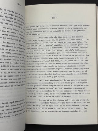 Le cinéma de Carlos Saura - Actes du colloque sur le cinéma de Carlos Saura des 1 et 2 février 1983