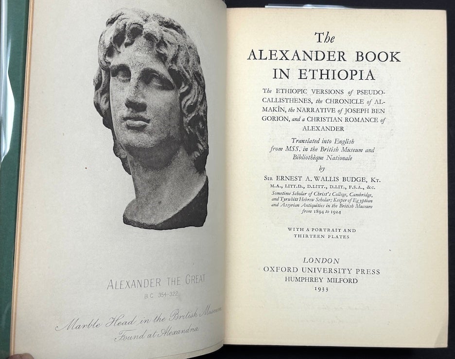 The Alexander Book in Ethiopia: The Ethiopic Versions of Pseudo ...
