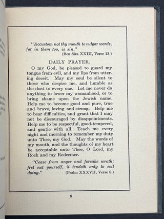 A Book of Prayer for Jewish Girls (1917)