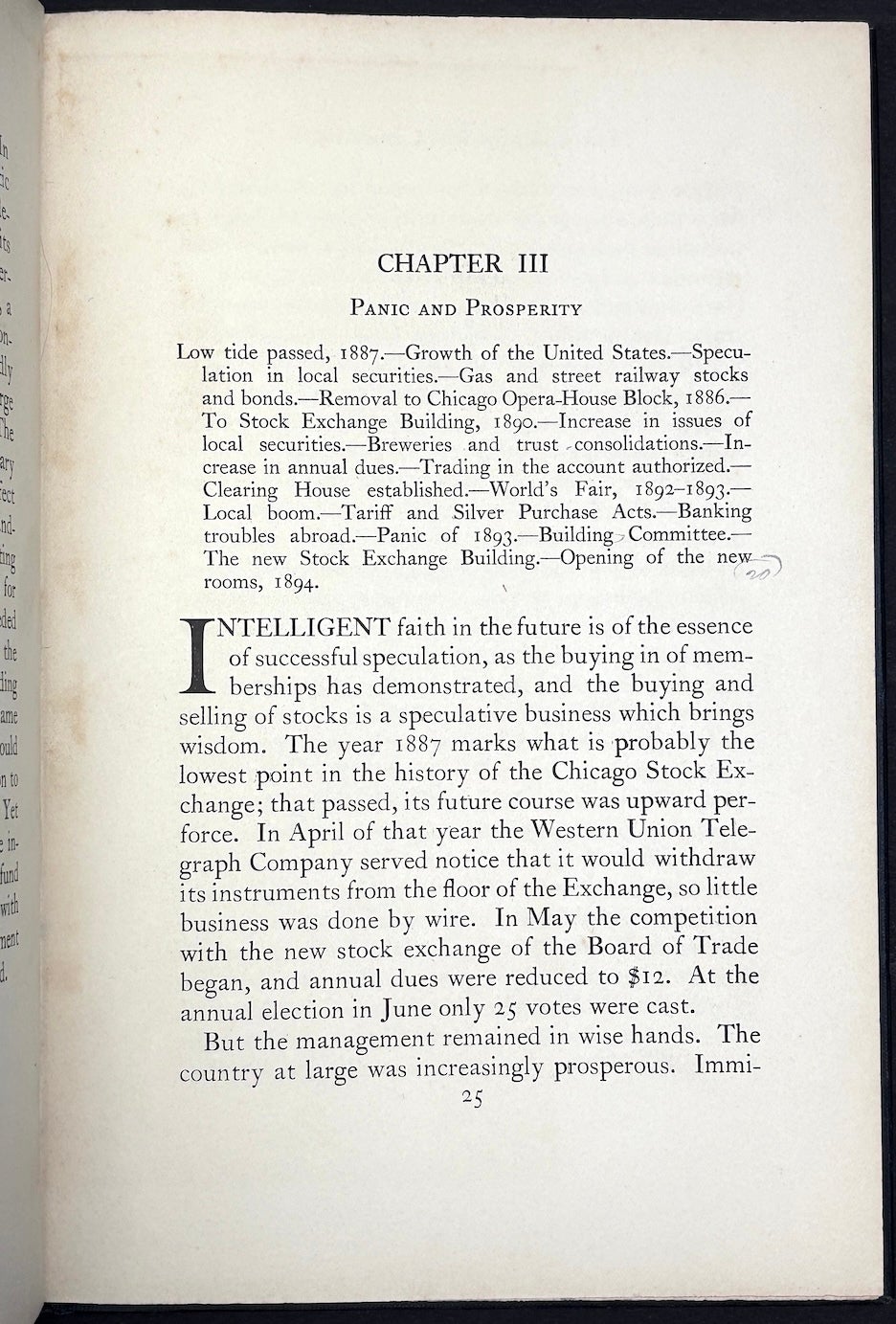 The Chicago Stock Exchange, A History | Wallace Rice | First Edition