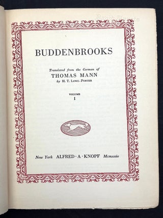 Buddenbrooks, Vol. I (1924)