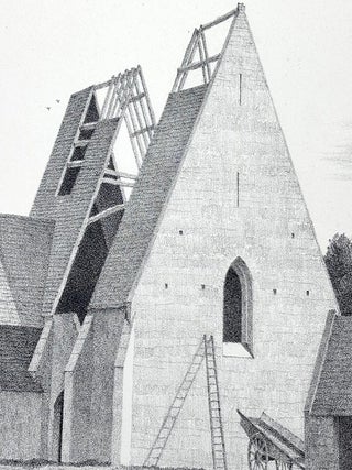 Signed lithograph: Abbey Farm, Calcot, Gloucestershire