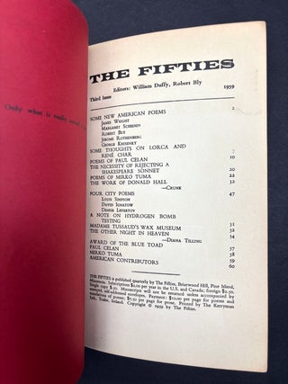 The Fifties, third issue, 1959, a magazine of poetry and general opinion