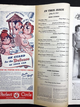 The Saturday Evening Post, July 19, 1941 with Wodehouse's "My War with Germany"