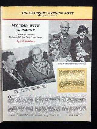 The Saturday Evening Post, July 19, 1941 with Wodehouse's "My War with Germany"