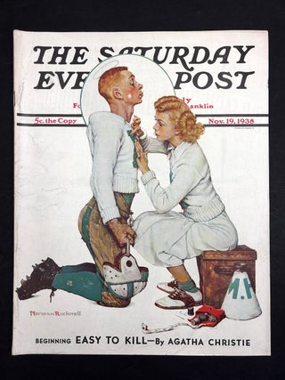 Item #h42836 The Saturday Evening Post, November 19, 1938. Agatha Christie, Norman Rockwell Don...