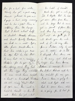 Group of 9 letters, 1848-1879 from friends & family to William Dickson of Meadville & Hayfield, PA & Allens Grove, Wisconsin