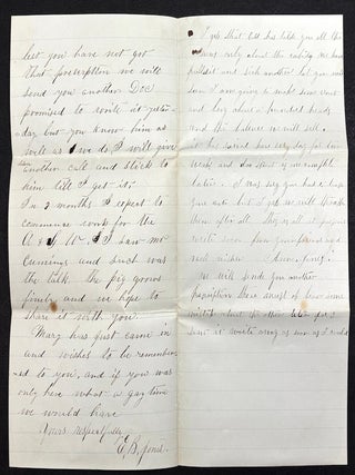 Group of 9 letters, 1848-1879 from friends & family to William Dickson of Meadville & Hayfield, PA & Allens Grove, Wisconsin