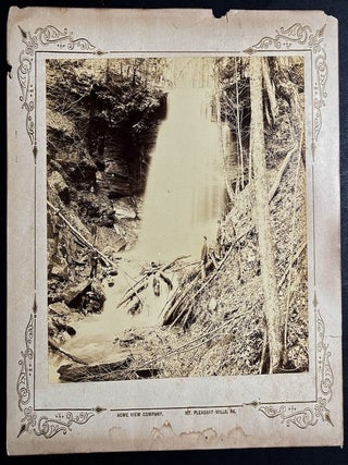 Item #h42956 Large 1890s photo of Pennsylvania waterfall. Acme View Company