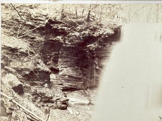 Large 1890s photo of Pennsylvania waterfall