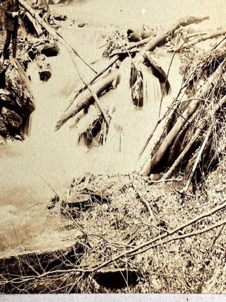Large 1890s photo of Pennsylvania waterfall