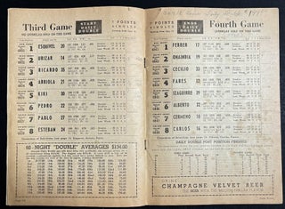 1942 souvenir program for Biscayne Jai-Alai Fronton in Miami Florida