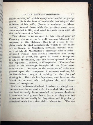 Memoirs of Empress Josephine (Vol. 2 only, 1829) with anecdotes of the courts of Navarre and Malmaison
