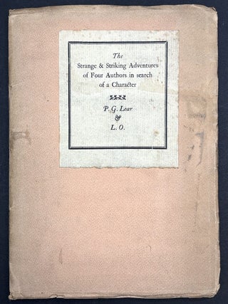 Item #h43059 The Strange and Striking Adventures of Four Authors in Search of a Character. P. G....