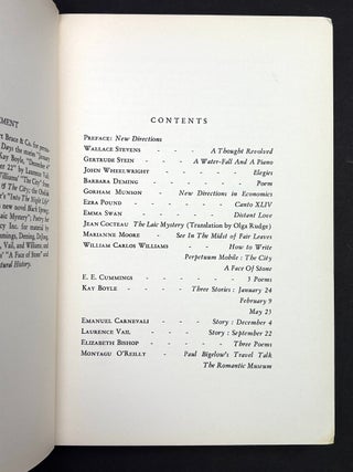 New Directions in Prose & Poetry (1936, first annual volume, inscribed by Laughlin)