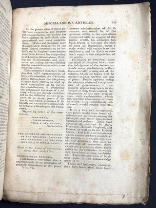 The American Register, or General Repository of History, Politics and Science, Part I for 1810; Vol. VII