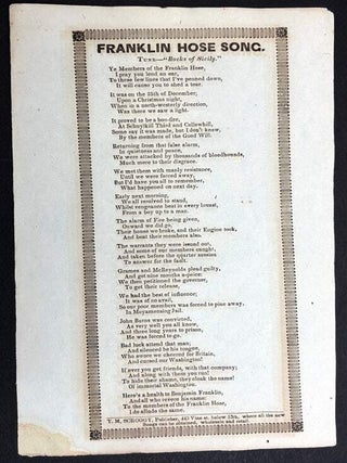 Group of 12 1850s American song sheets, published by Scroggy in Philadelphia, etc.