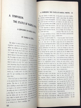 A Year Magazine, Section Two: December 1933 - April 1934, with Dee Brown's first published story, Symposium on the Status of Radical Writing, etc.