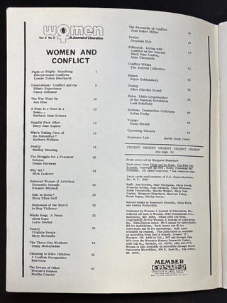 Women, A Journal of Liberation, Vol. 6 no. 2, 1979: Women and Conflict