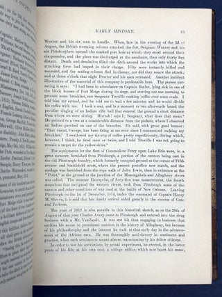 Allegheny County's Hundred Years, 1888 in fine binding by Bayntun, folding panoramic plate, etc.