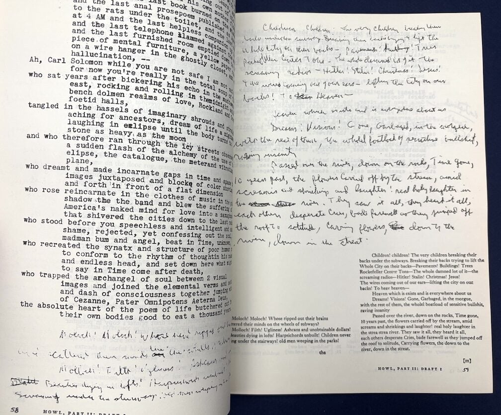 Howl, Original Draft Facsimile, etc., uncorrected proof | Allen ...