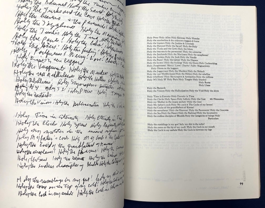 Howl, Original Draft Facsimile, etc., uncorrected proof | Allen ...