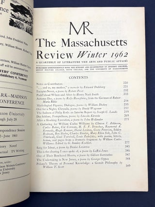 The Massachusetts Review, Winter 1962