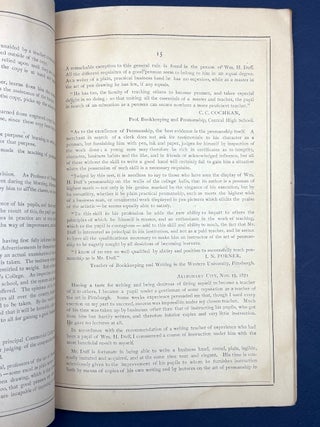 1871 Circular of Duff's Mercantile College, Pittsburgh