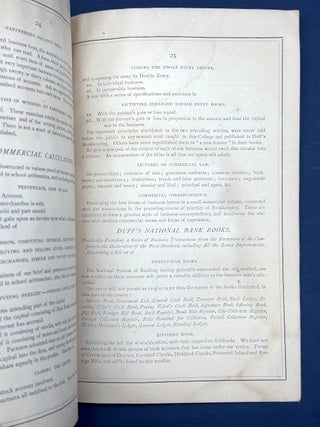 1871 Circular of Duff's Mercantile College, Pittsburgh
