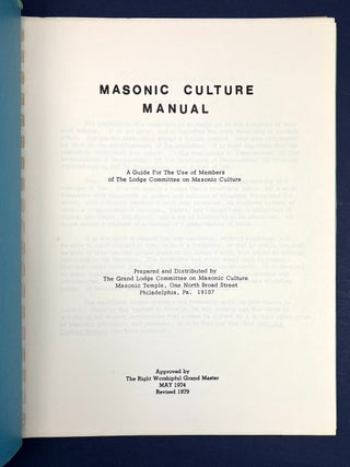 Masonic Culture Manual (1979)