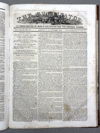 The Cultivator (1843), A consolidation of Buel's Cultivator & The Genesee Farmer, designed to Improve the Soil and the Mind and the Elevate the Character and Standing of the Cultivators of the American Soil