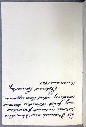 Shakespeare Cross-Examination, inscribed by Richard Bentley; a compilation of articles first appearing in the American Bar Association journal