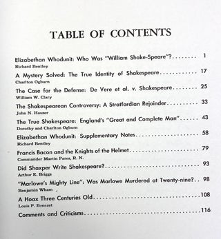 Shakespeare Cross-Examination, inscribed by Richard Bentley; a compilation of articles first appearing in the American Bar Association journal