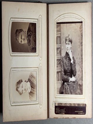 1860s-1910s Pittsburgh & Western PA photo album: Aiken, Noble families, et al.