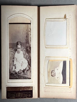 1860s-1910s Pittsburgh & Western PA photo album: Aiken, Noble families, et al.